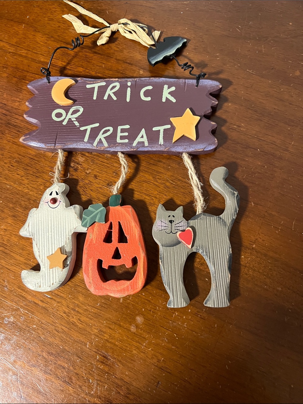 Trick or Treat Halloween Wall Decor - Purple, Orange, Gray